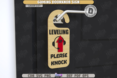 Gaming Doorknob Sign Laser Cut Bunlde, Wooden Door Hangers Product Image 12