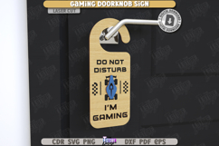 Gaming Doorknob Sign Laser Cut Bunlde, Wooden Door Hangers Product Image 4