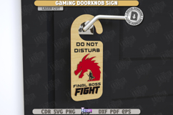 Gaming Doorknob Sign Laser Cut Bunlde, Wooden Door Hangers Product Image 7