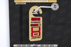 Gaming Doorknob Sign Laser Cut Bunlde, Wooden Door Hangers Product Image 9