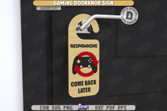Gaming Doorknob Sign Laser Cut Bunlde, Wooden Door Hangers Product Image 11
