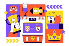 10 Online Gaming Esports Arena Illustration Product Image 4