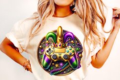 Gamer Mardi Gras PNG, Mardi Gras Gaming PNG, Game Controller Product Image 2