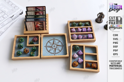 Tabletop Gaming Dice Trays Laser Cut Bundle | Board Game SVG Product Image 4