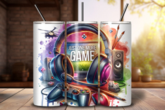 Gamer 20oz Skinny Tumbler Wrap PNG Product Image 1