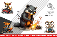 Garage Chaos Critter Clipart Product Image 1