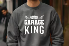 Garage King SVG File - Vintage Car Shirt Design, Fathers Day Product Image 3