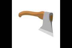 Axe with a wooden handle flat design illustration Product Image 1