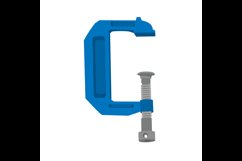 Vector illustration of a blue clamp in a flat design. Product Image 1