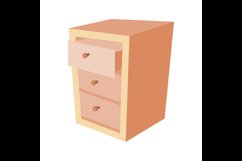 open white drawer vector flat design on white background Product Image 1
