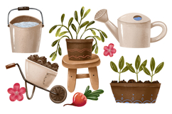 Cozy Garden Harvest Hand Drawn Clipart Collection Bring Product Image 1