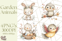 Garden Animals Clipart PNG for Spring Crafts Product Image 1
