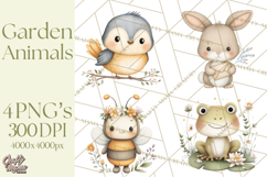 Garden Animals Clipart PNG for Spring Crafts Product Image 1