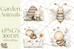 Garden Animals Clipart PNG for Spring Crafts Product Image 1