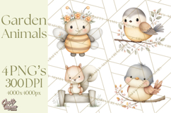Garden Animals Clipart PNG for Spring Crafts Product Image 1