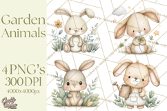 Garden Animals Clipart PNG for Spring Crafts Product Image 1