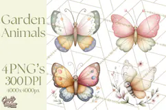 Garden Animals Clipart PNG for Spring Crafts Product Image 1
