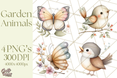 Garden Animals Clipart PNG for Spring Crafts Product Image 1