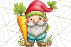 Mischievous Gnome Clipart, Whimsical Garden Clip Art PNG Product Image 4