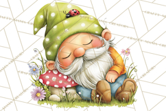 Mischievous Gnome Clipart, Whimsical Garden Clip Art PNG Product Image 2