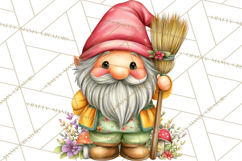 Mischievous Gnome Clipart, Whimsical Garden Clip Art PNG Product Image 3