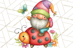 Mischievous Gnome Clipart, Whimsical Garden Clip Art PNG Product Image 2