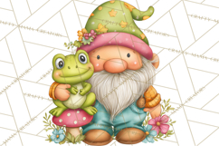 Mischievous Gnome Clipart, Whimsical Garden Clip Art PNG Product Image 3