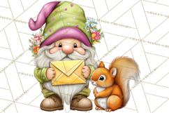 Mischievous Gnome Clipart, Whimsical Garden Clip Art PNG Product Image 3