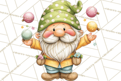 Mischievous Gnome Clipart, Whimsical Garden Clip Art PNG Product Image 2