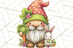Mischievous Gnome Clipart, Whimsical Garden Clip Art PNG Product Image 3