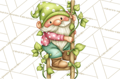 Mischievous Gnome Clipart, Whimsical Garden Clip Art PNG Product Image 5