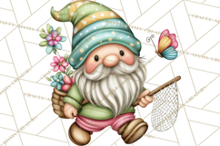 Mischievous Gnome Clipart, Whimsical Garden Clip Art PNG Product Image 3