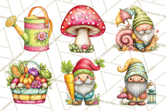 Mischievous Gnome Clipart, Whimsical Garden Clip Art PNG Product Image 3