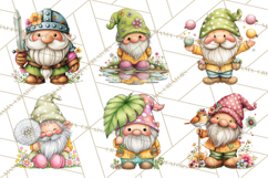 Mischievous Gnome Clipart, Whimsical Garden Clip Art PNG Product Image 7