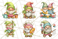 Mischievous Gnome Clipart, Whimsical Garden Clip Art PNG Product Image 8