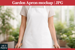 Garden Apron Mockup JPG Woman white apron Product Image 1