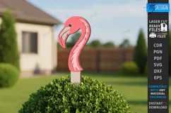 Wooden Garden Stake Laser Cut | Garden Sign | Flamingo Laser Product Image 1