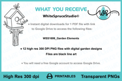 Digital Stamp, Spring Element Designs Line Art PNG Product Image 2