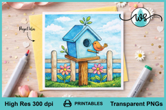 Digital Stamp, Spring Element Designs Line Art PNG Product Image 3