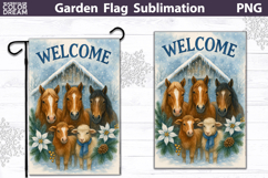Winter Farm Garden Flag Bundle | Animals Christmas Product Image 20