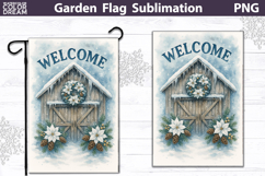 Winter Farm Garden Flag | Christmas Sublimation Product Image 1