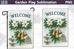 Winter Farm Garden Flag | Farm Christmas Sublimation Product Image 1