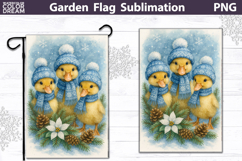 Winter Farm Garden Flag | Duck Christmas Sublimation Product Image 1