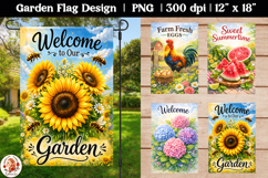 Summer Welcome Sunflower Farm Garden Flag Product Image 1