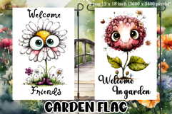 Garden greeting flag, sublimation, summer cheerful flowers Product Image 1