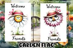 Garden greeting flag, sublimation, summer cheerful flowers Product Image 1