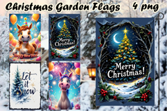 Winter Garden Flag Welcome | christmas tree Garden Flag Product Image 1