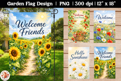 Summer Welcome Sunflower Farm Garden Flag Product Image 1