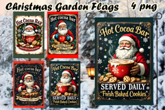 Winter Garden Flag Welcome | Santa claus Garden Flag Product Image 1