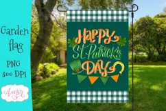 Happy St. Patrick's day garden flag sublimation PNG Product Image 1